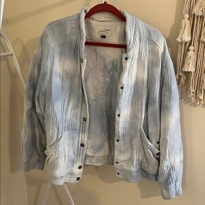 Universal Thread Cream Gauze Fabric Jacket